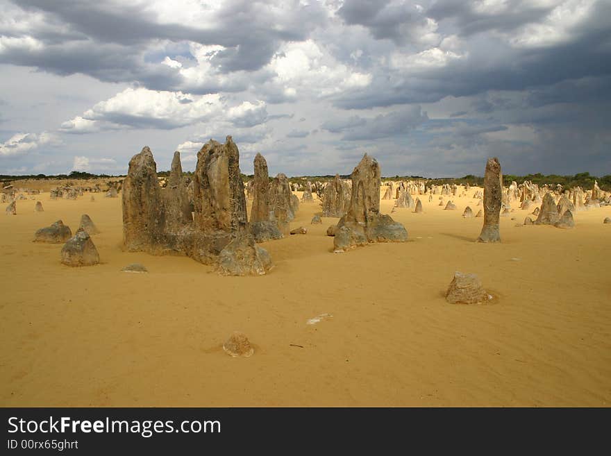 Wide angle shot of a land feature termitesí in Australia. Wide angle shot of a land feature termitesí in Australia.