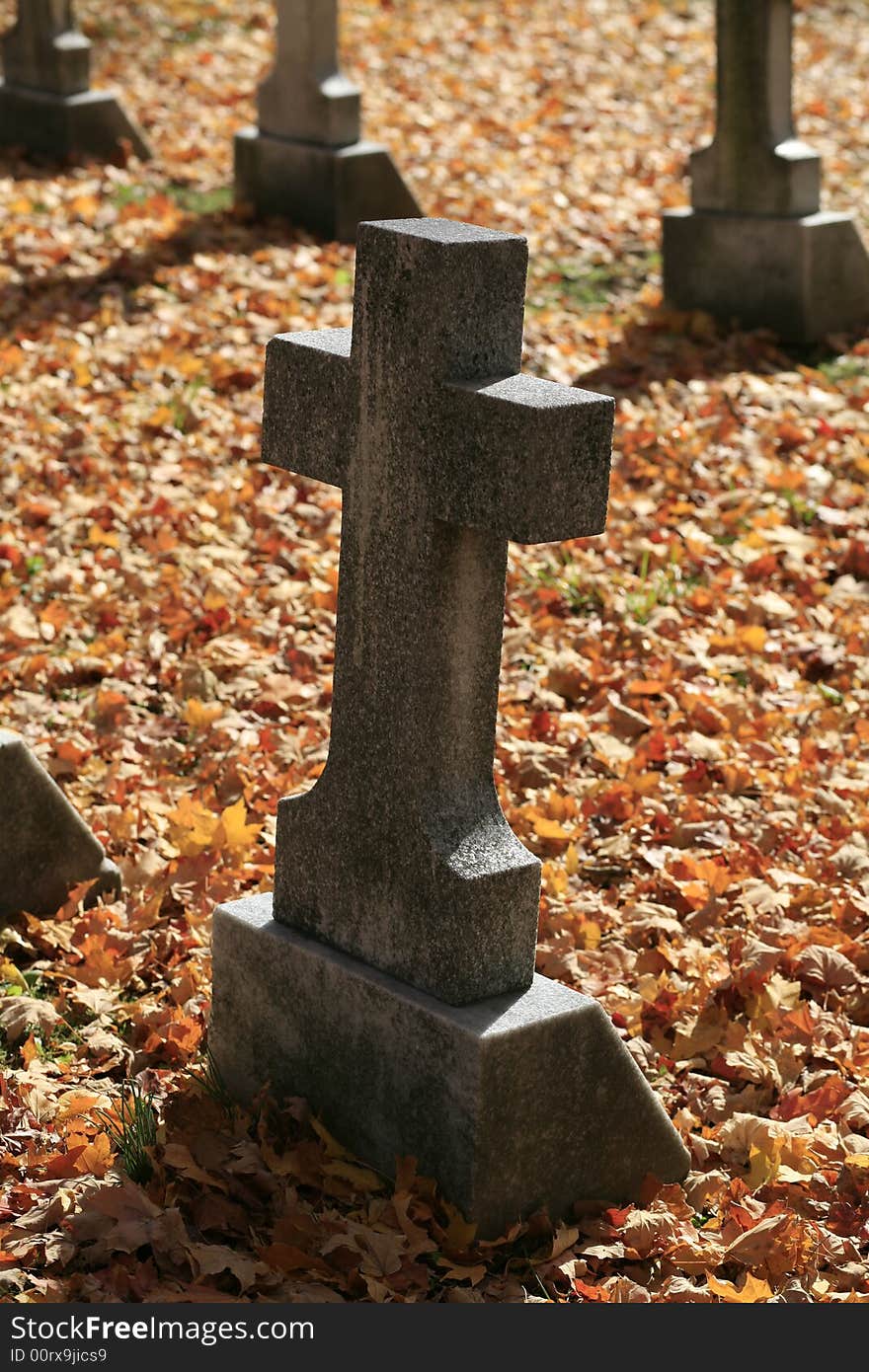 A local Nashville Cemetery in Mid Autumn. A local Nashville Cemetery in Mid Autumn