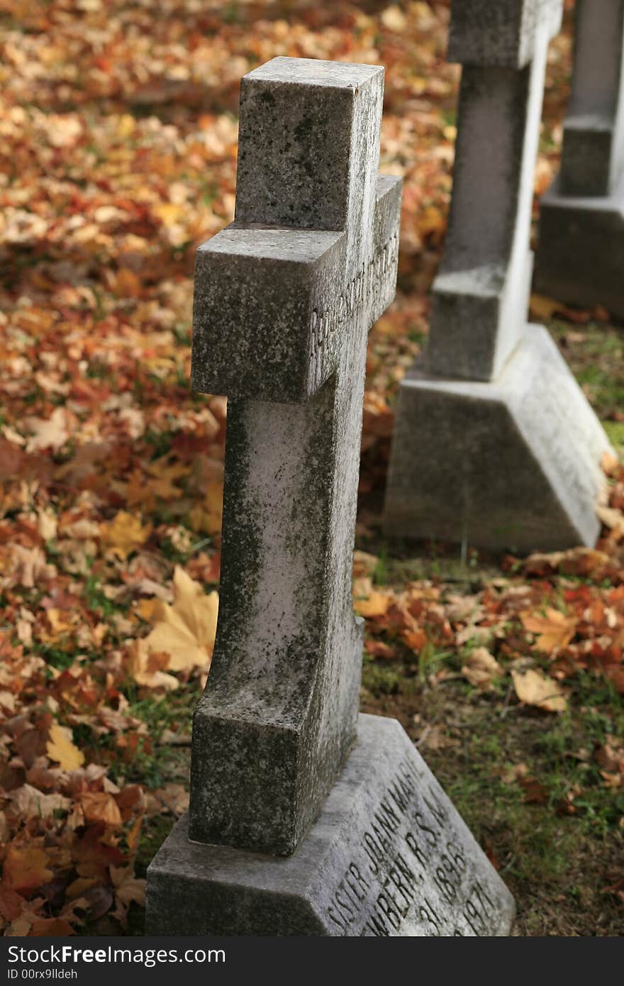 A local Nashville Cemetery in Mid Autumn. A local Nashville Cemetery in Mid Autumn