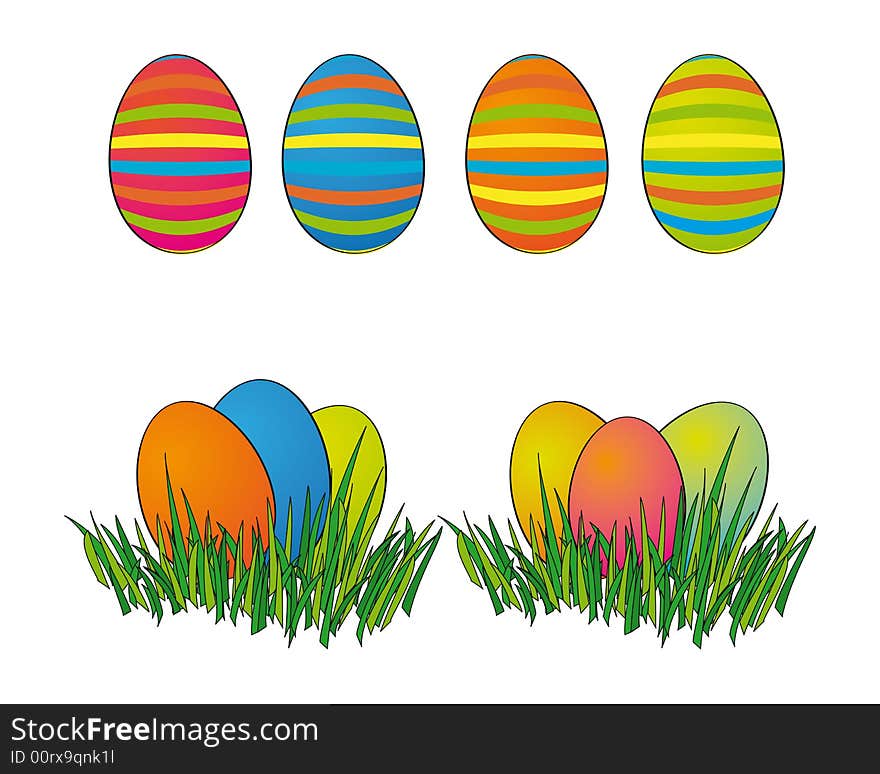 Colored Easter Egg illustration