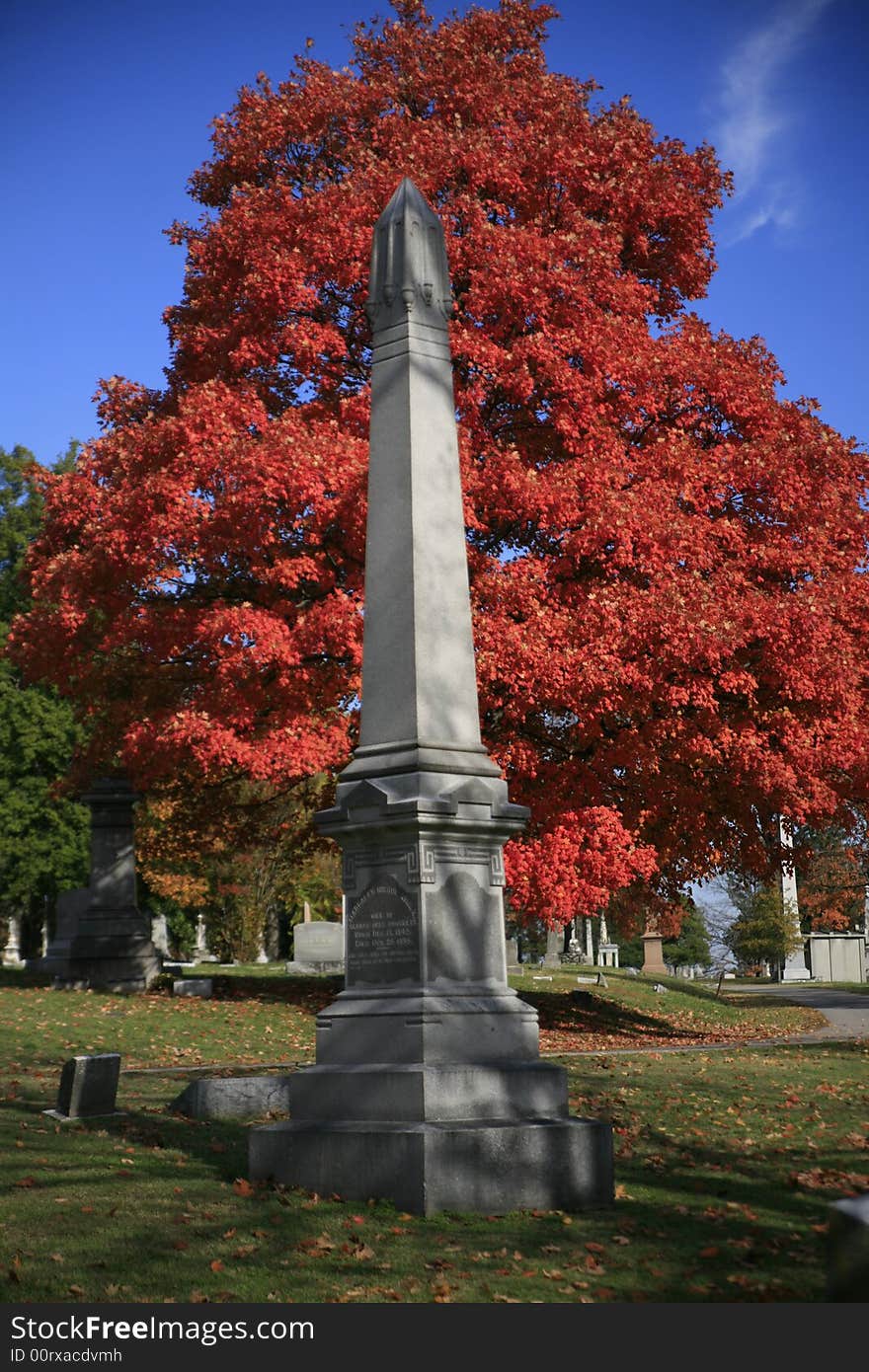 A local Nashville Cemetery in Mid Autumn. A local Nashville Cemetery in Mid Autumn