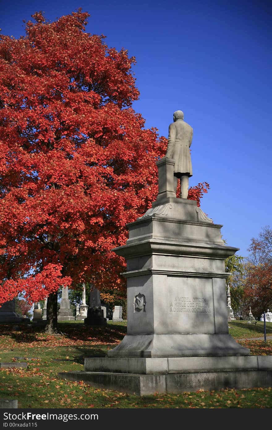 A local Nashville Cemetery in Mid Autumn. A local Nashville Cemetery in Mid Autumn