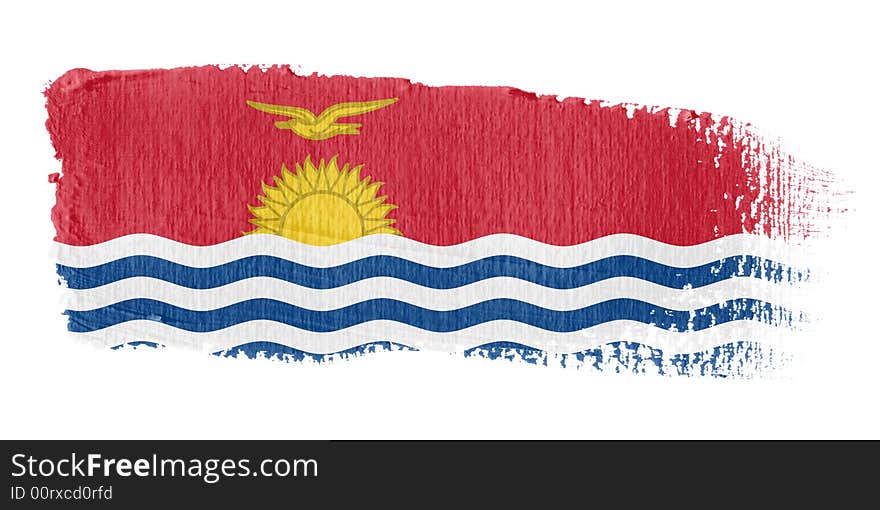 Brushstroke Flag Kiribati