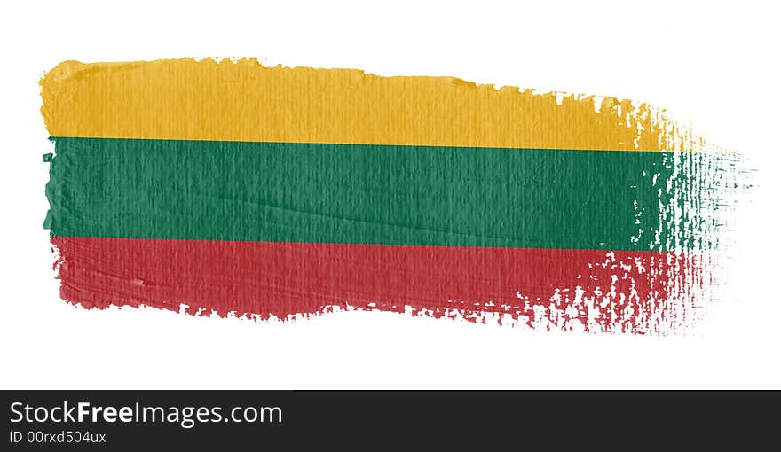 Brushstroke Flag Lithuania