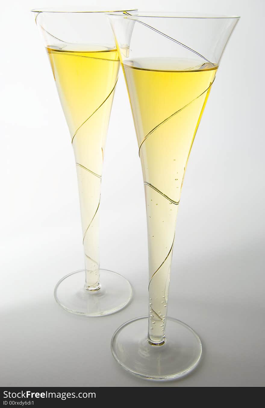 White Wine In Glasses