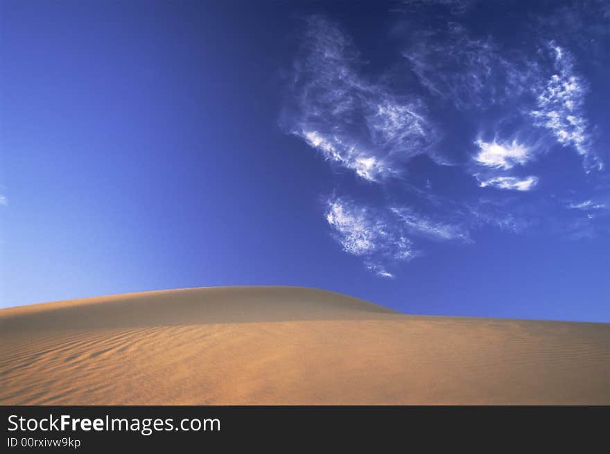 Ripples of desert dunes, sahara, Tunisia, Africa. Ripples of desert dunes, sahara, Tunisia, Africa.