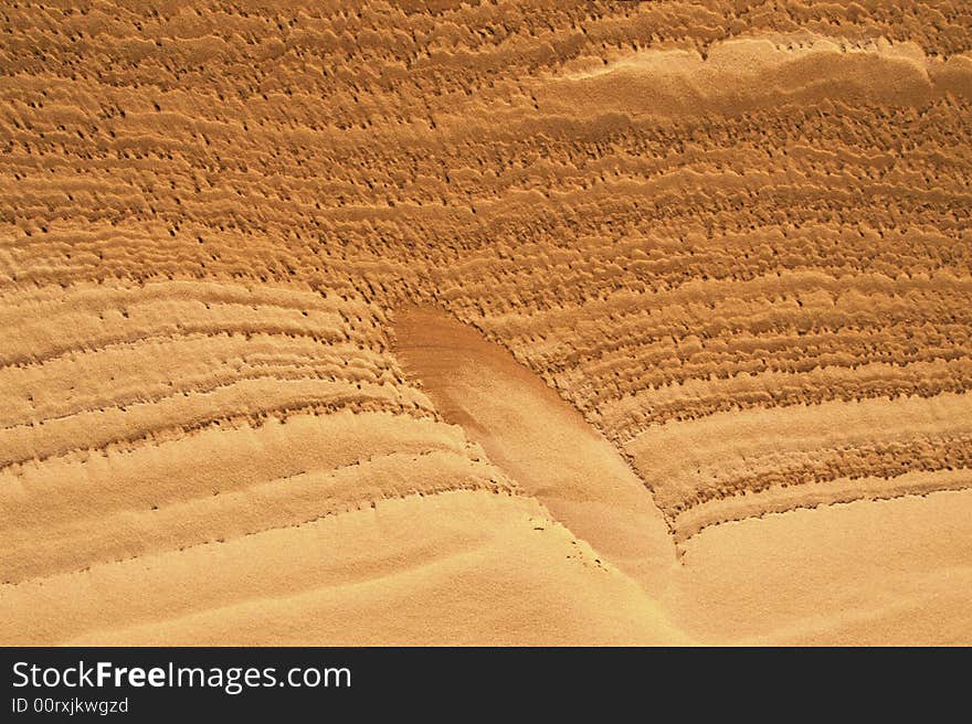 Texture of the sand of a desert dune. Texture of the sand of a desert dune.