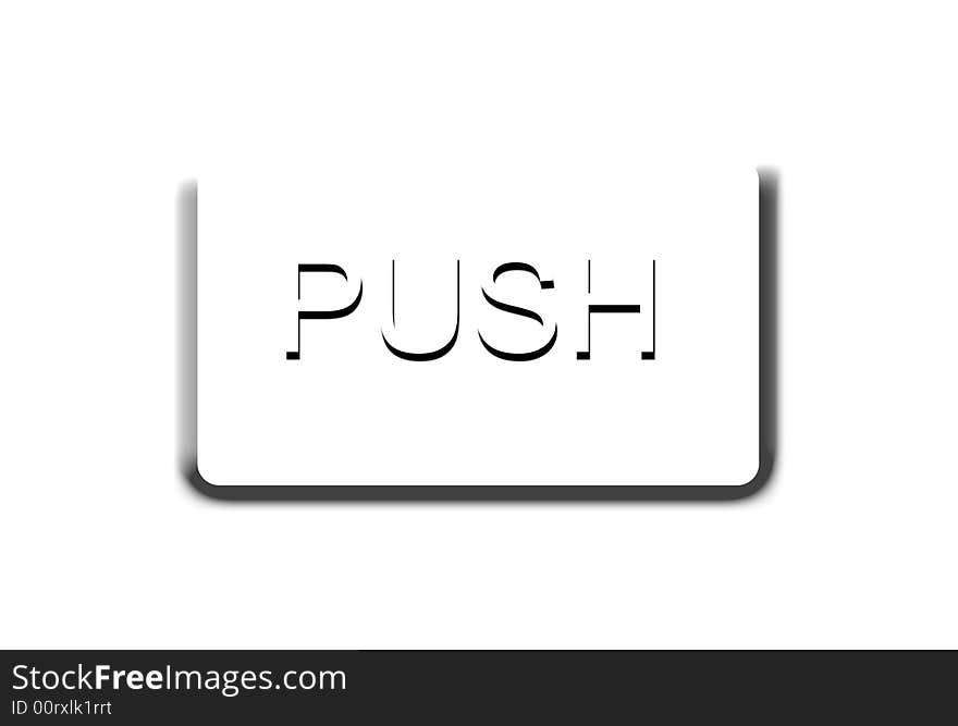 An image of a button or key on a keyboard, with the action word push on it. An image of a button or key on a keyboard, with the action word push on it.