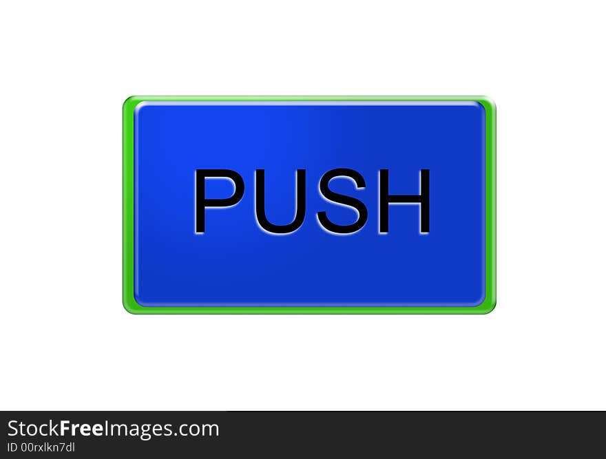 An image of a button or key on a keyboard, with the action word push on it. An image of a button or key on a keyboard, with the action word push on it.