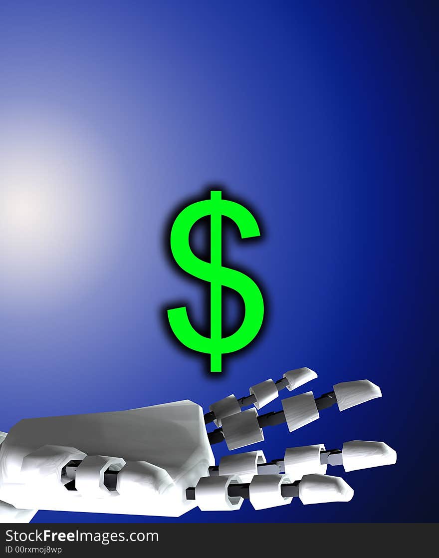 Robo Hand And Dollar