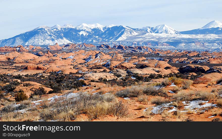 Winter scene at arches