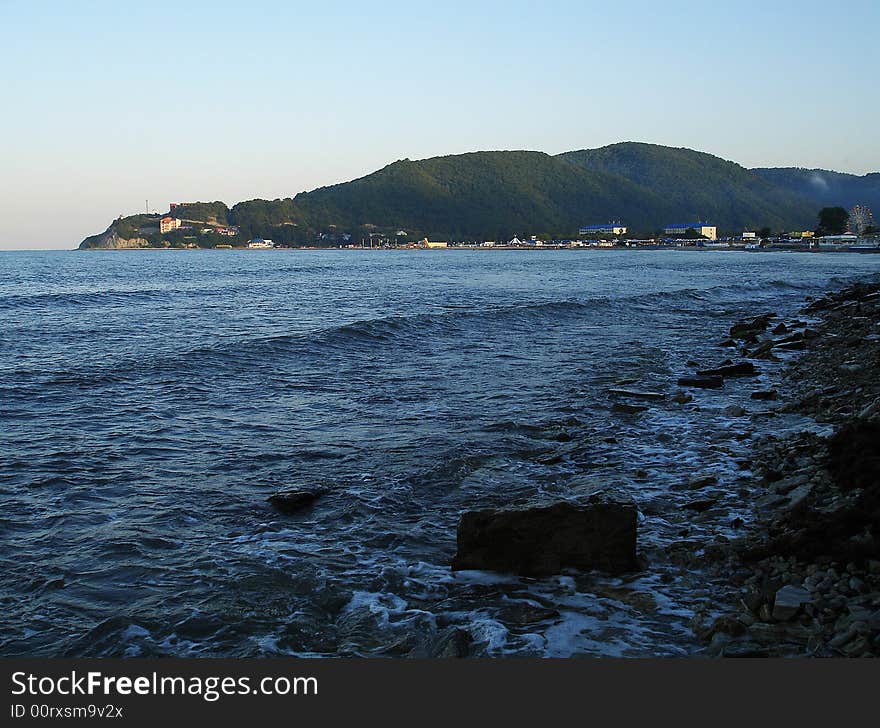 Rest on a resort. Early Morning.
The black sea.