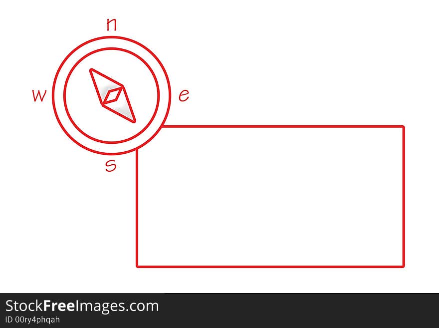 Compass - Red And White