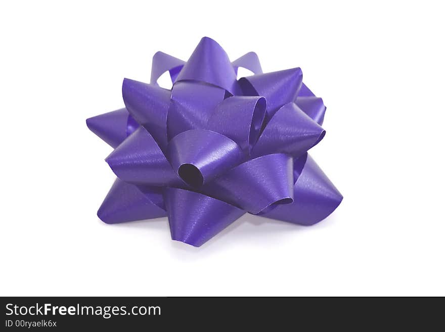 Violet bow to be used in placing on top of items - gifts, products, etc.