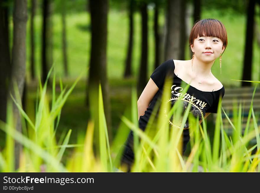 Smile behind tussock