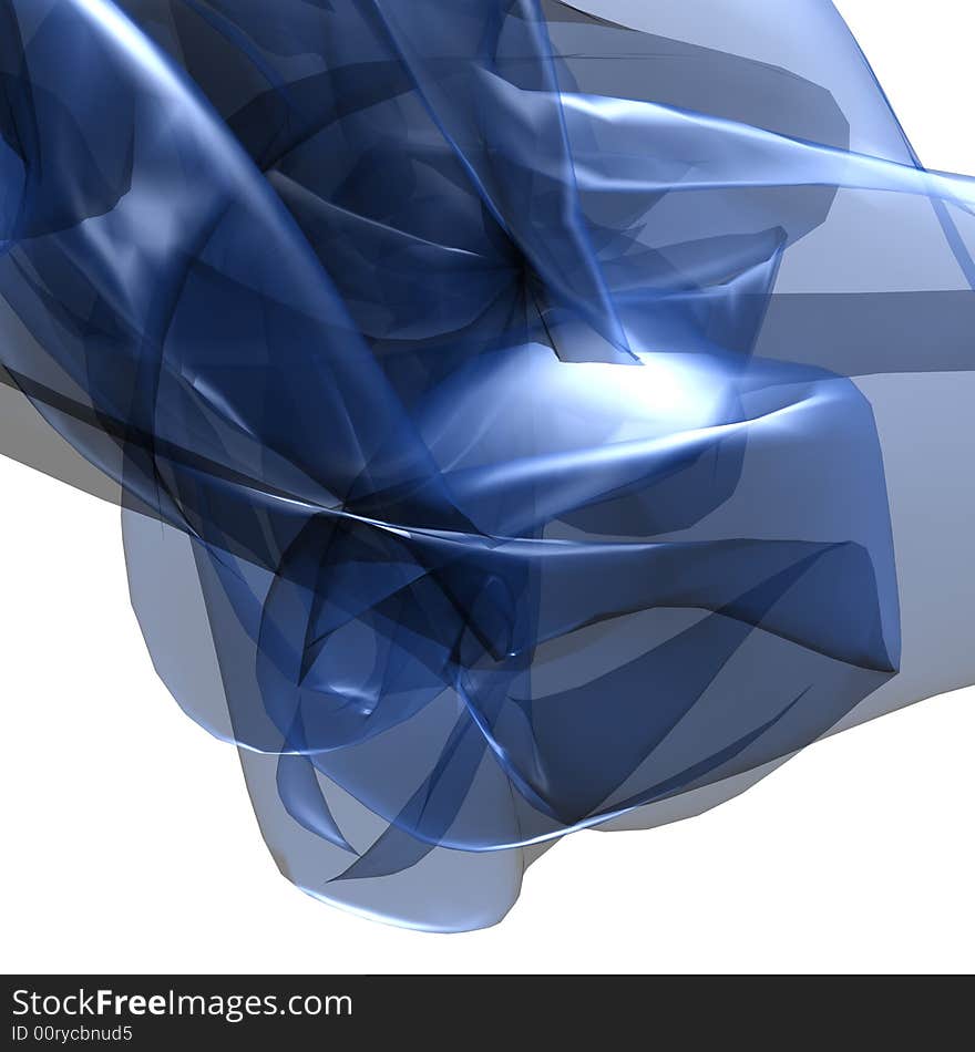 Abstract blue shape