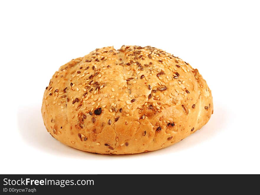 Loaf of bread isolated over white background