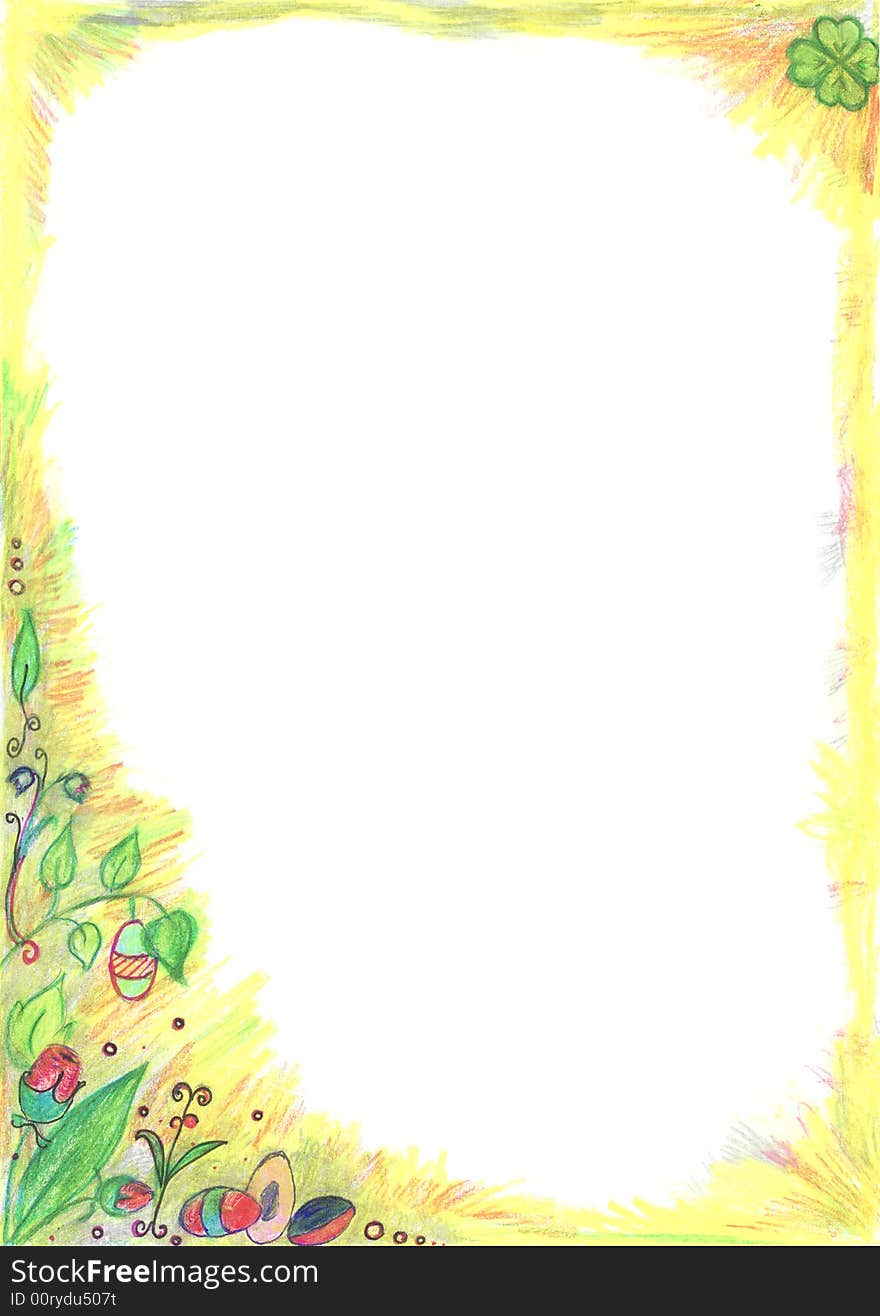 Spring frame for background and wallpaper