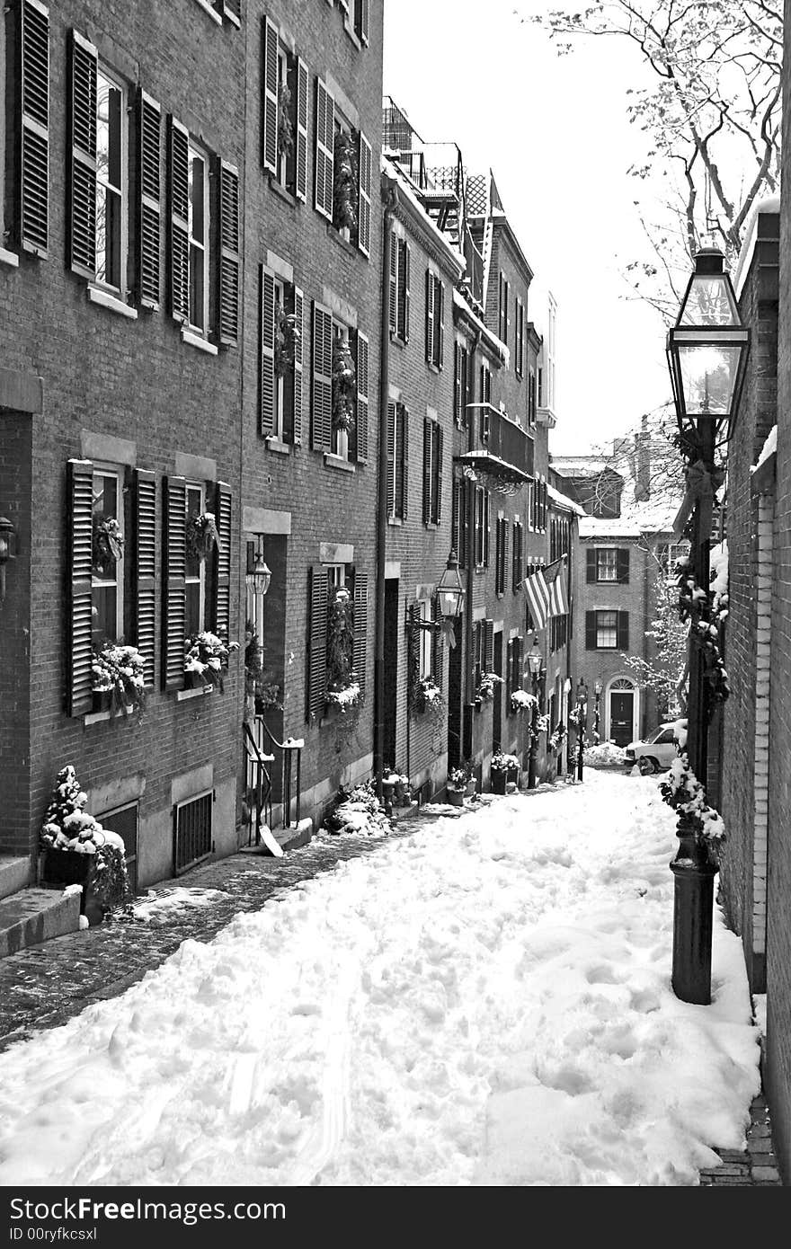 Stock image of a snowing winter at Boston, Massachusetts, USA. Stock image of a snowing winter at Boston, Massachusetts, USA