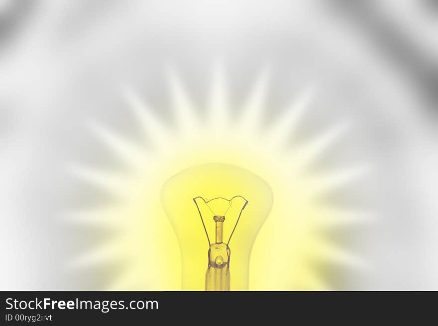 Glass light bulb like idea concept