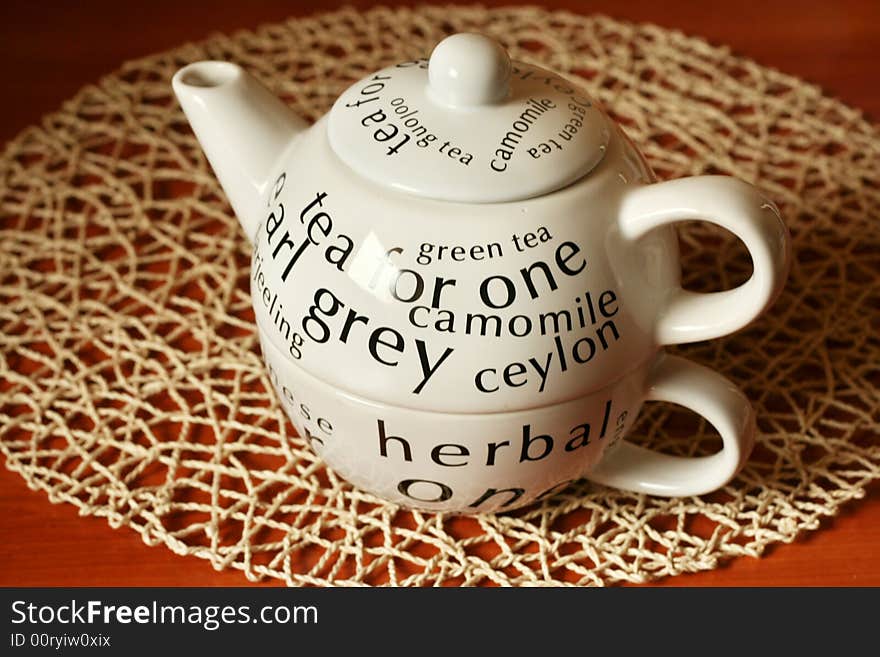 Teapot On A Wooden Table