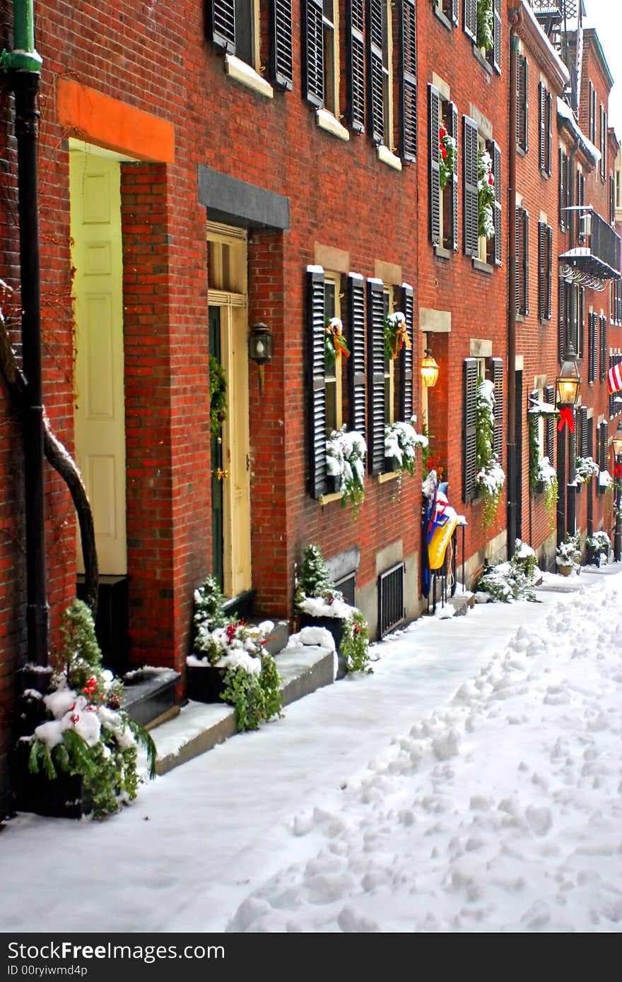 Stock image of a snowing winter at Boston, Massachusetts, USA. Stock image of a snowing winter at Boston, Massachusetts, USA