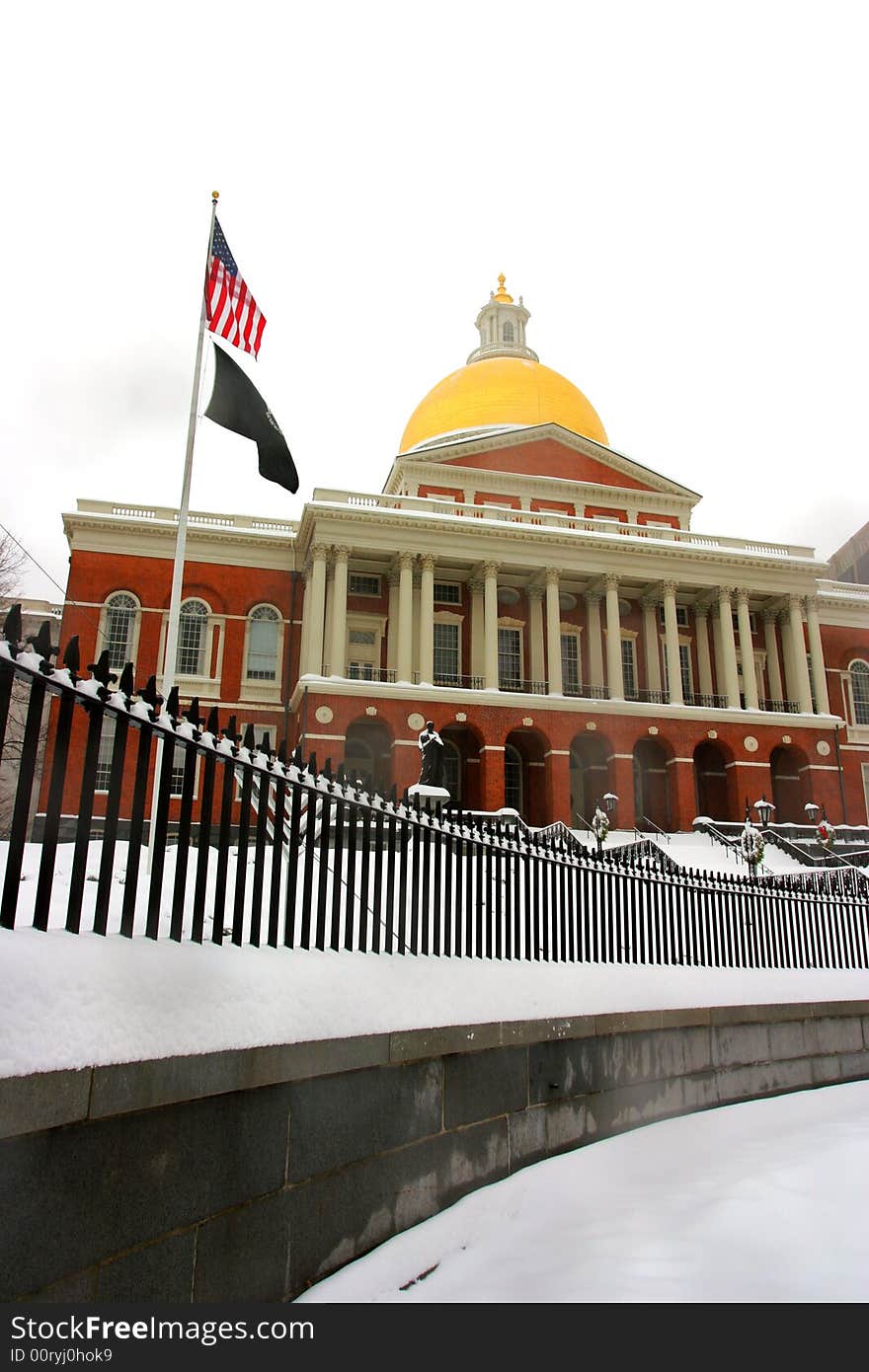 Stock image of a snowing winter at Boston, Massachusetts, USA. Stock image of a snowing winter at Boston, Massachusetts, USA