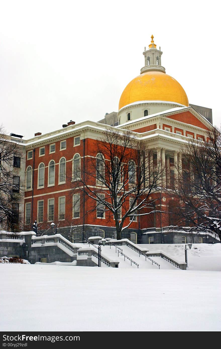 Stock image of a snowing winter at Boston, Massachusetts, USA. Stock image of a snowing winter at Boston, Massachusetts, USA