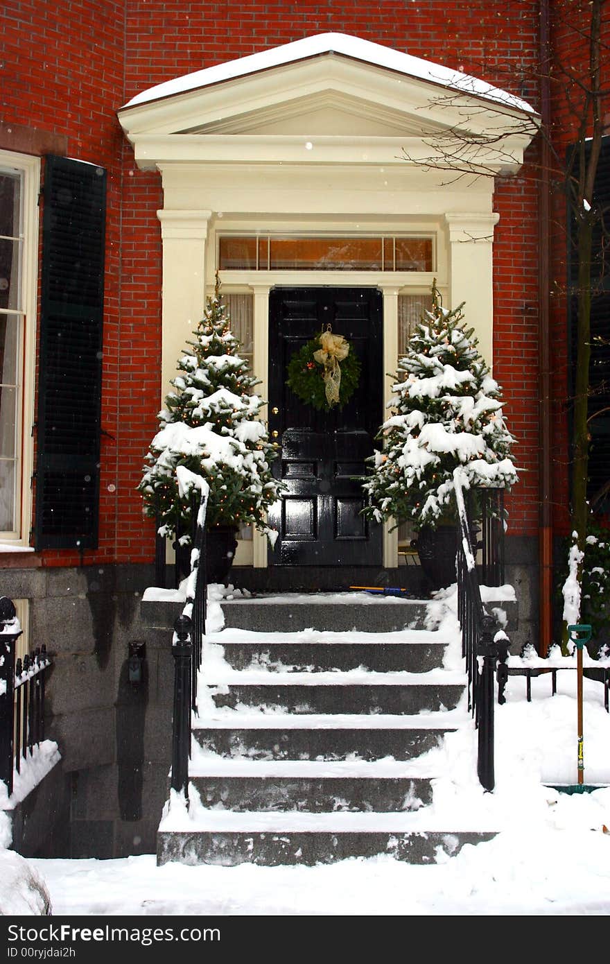 Stock image of a snowing winter at Boston, Massachusetts, USA. Stock image of a snowing winter at Boston, Massachusetts, USA