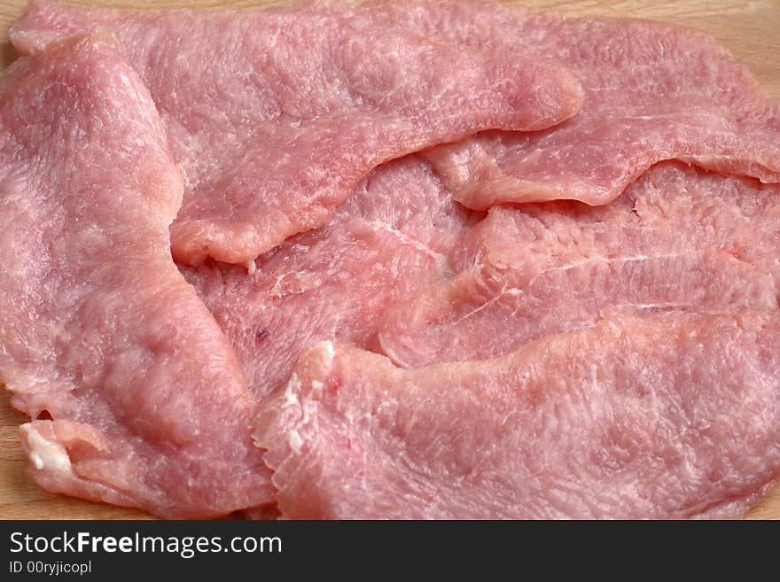 Detail of raw turkey breast