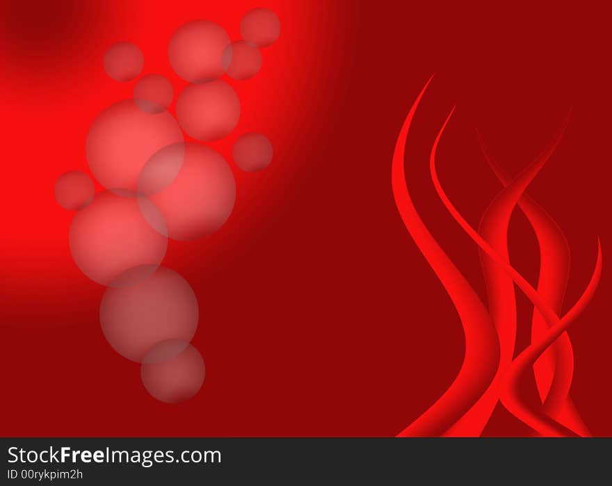 Bubbles and Tentacles are Featured in an Abstract Illustration. Bubbles and Tentacles are Featured in an Abstract Illustration.