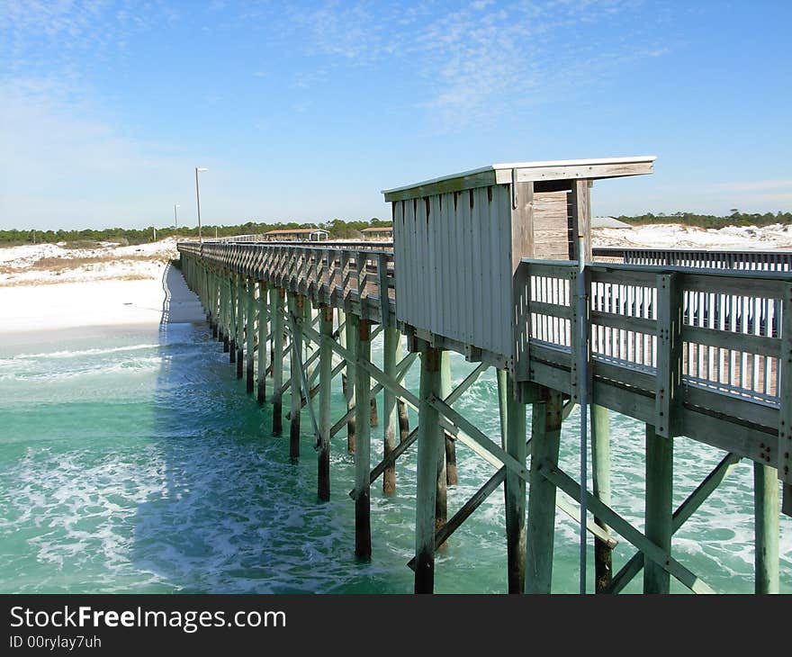 Looking into the beach from the other end of the peir is also a beautiful veiw.