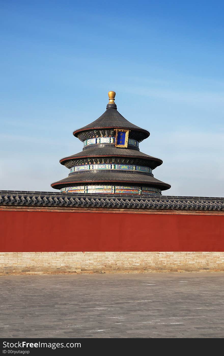 Temple of Heaven under blue sky