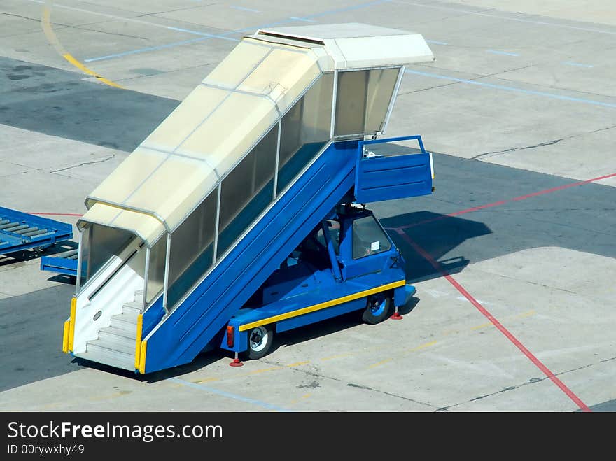 The ladder in the airport