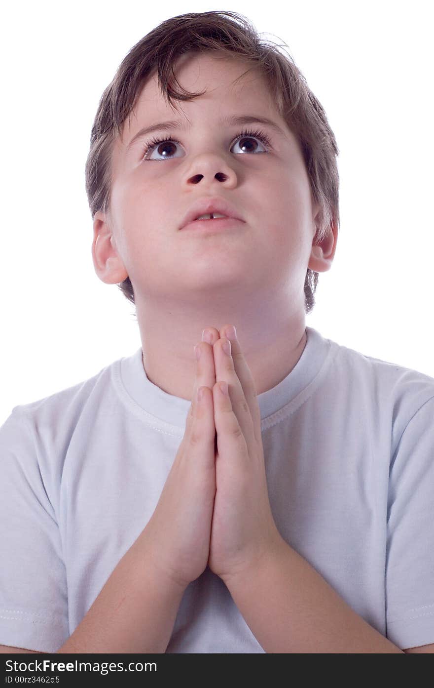 Boy prays