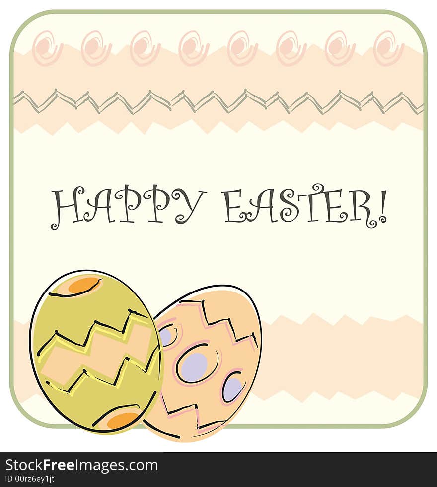 Easter greeting card design available also in vector format