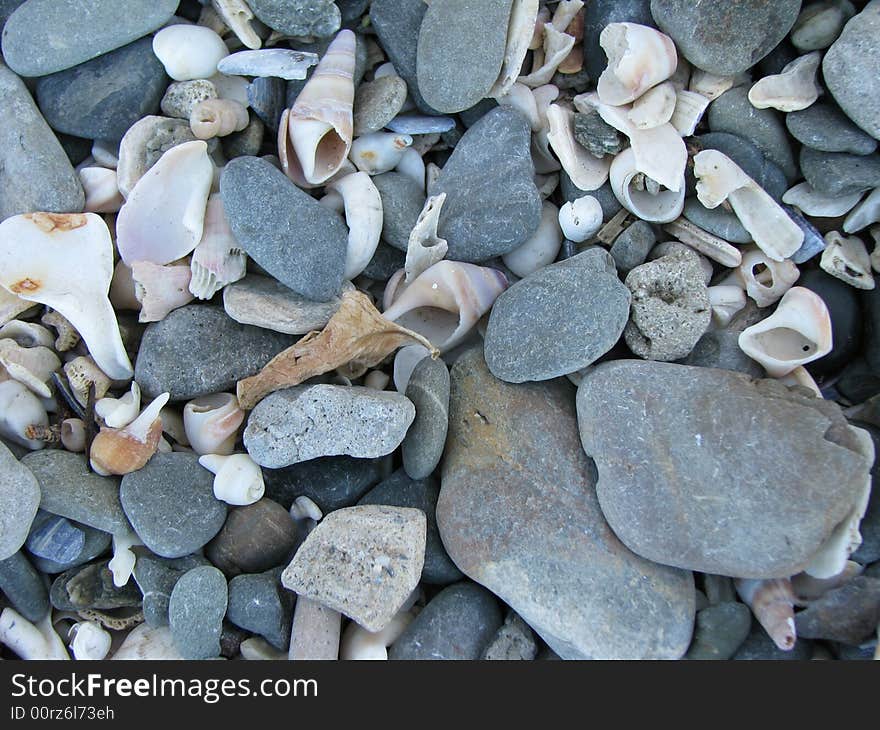 Close up of Stones on Beach