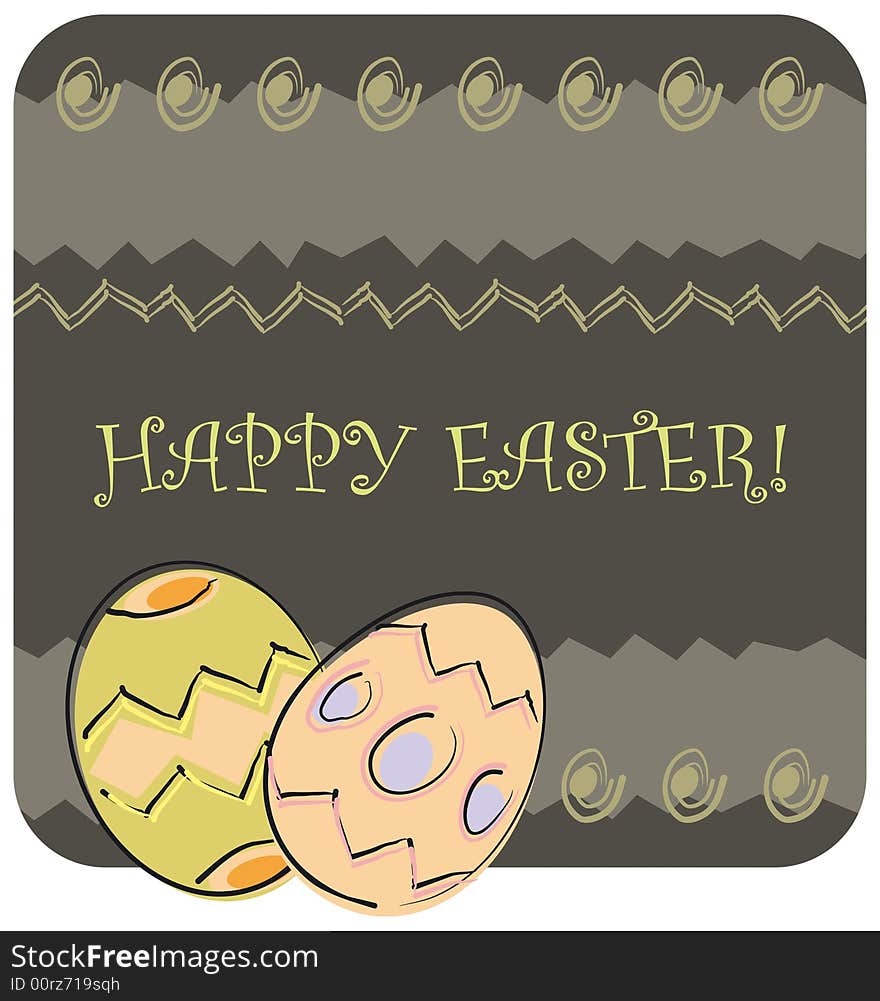 Easter greeting card design available also in vector format