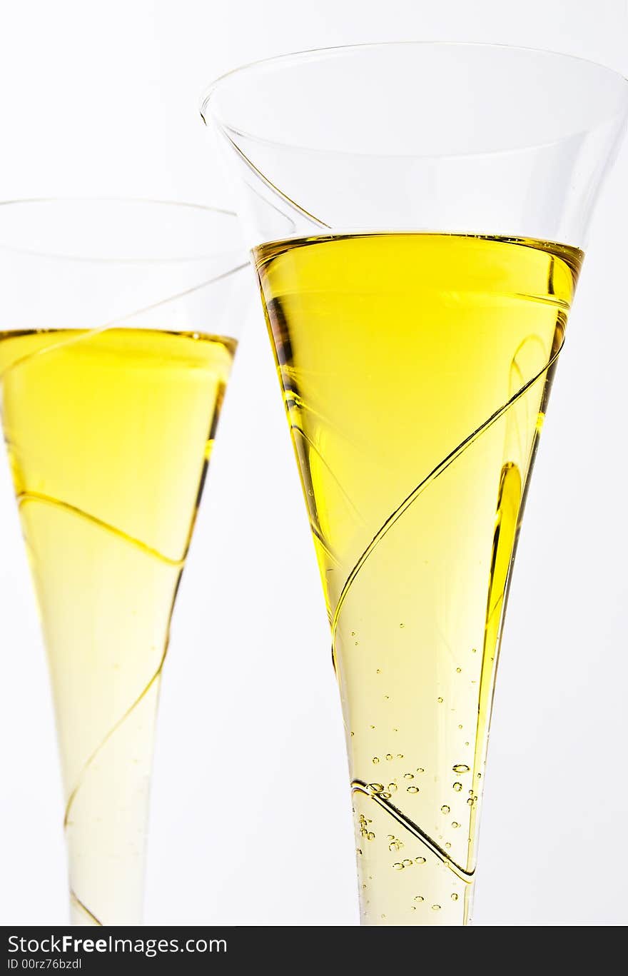 White Wine In Glasses