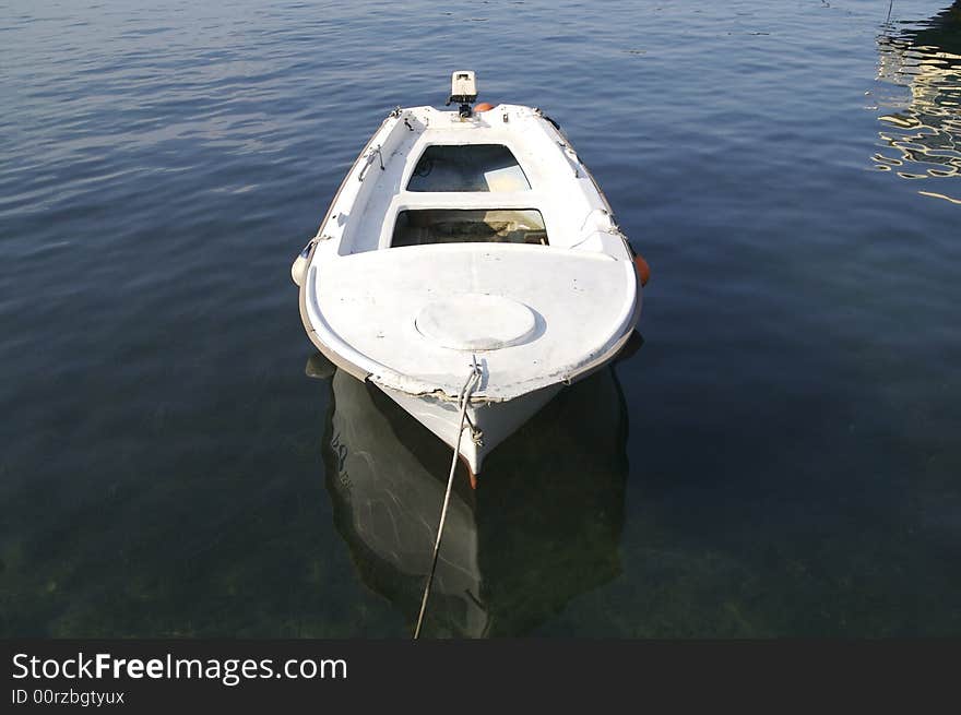 Little boat in Porec harbour. Little boat in Porec harbour