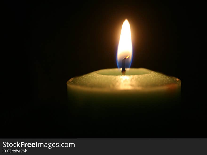 Burning Green Candle