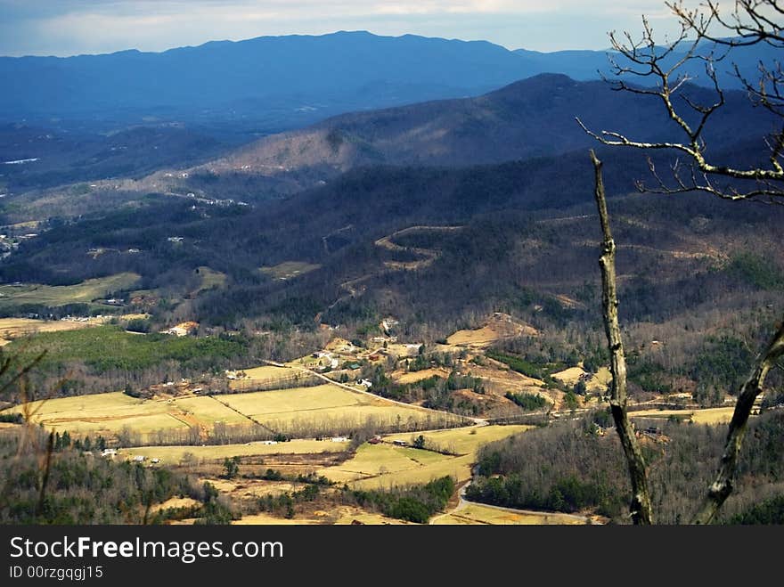 View of the valley from the ridge on a hiking trail far above. Yes, it was a hard climb!. View of the valley from the ridge on a hiking trail far above. Yes, it was a hard climb!