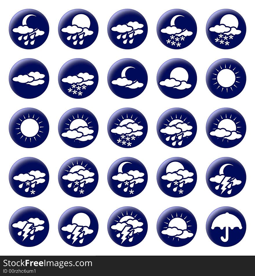 Weather button - computer generated image