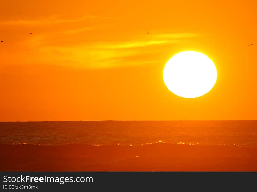 Gorgeous Sunset at Piha in Auckland New Zealand