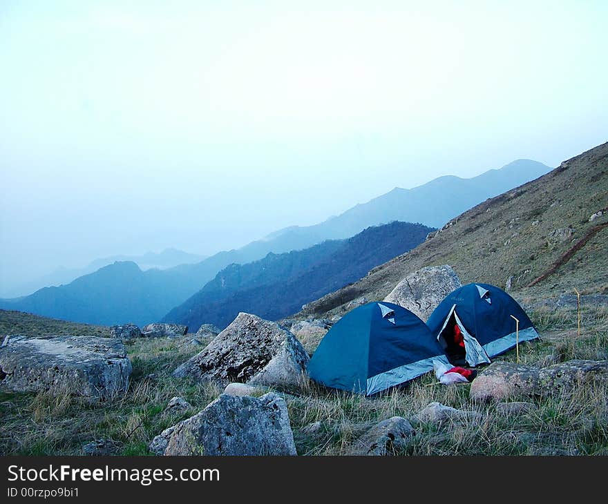 Camp on the mountaintop