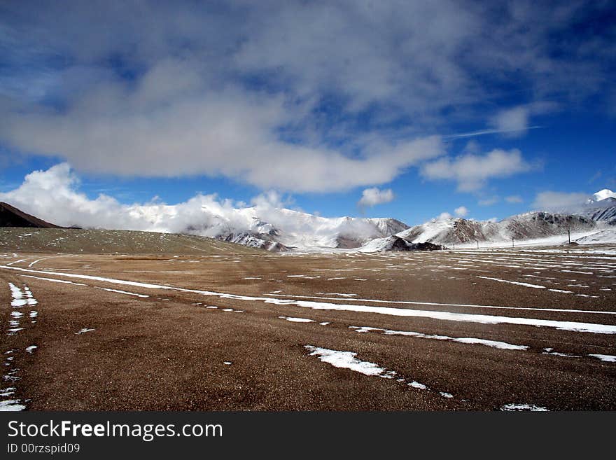 A great view of pamirs highland. A great view of pamirs highland