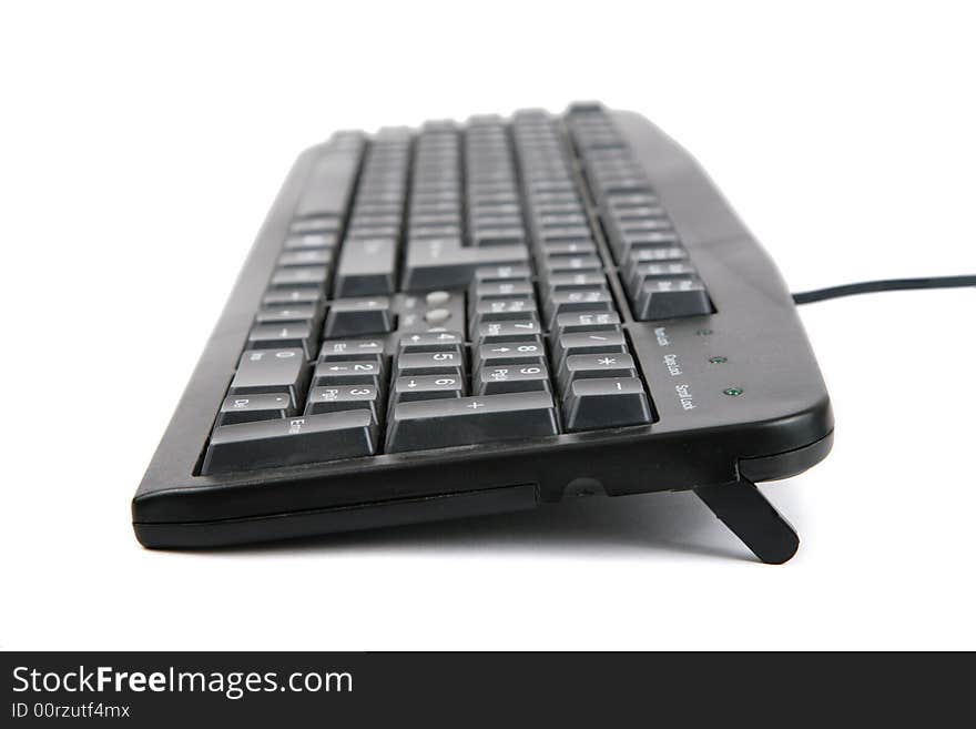 Black dirty keyboard on side