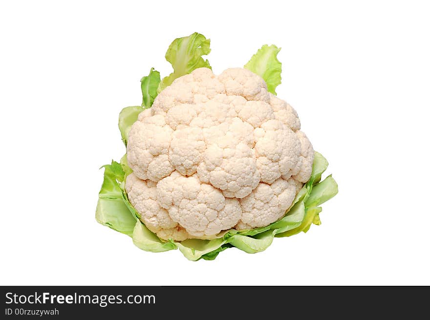 Cauliflower isolated over a white background