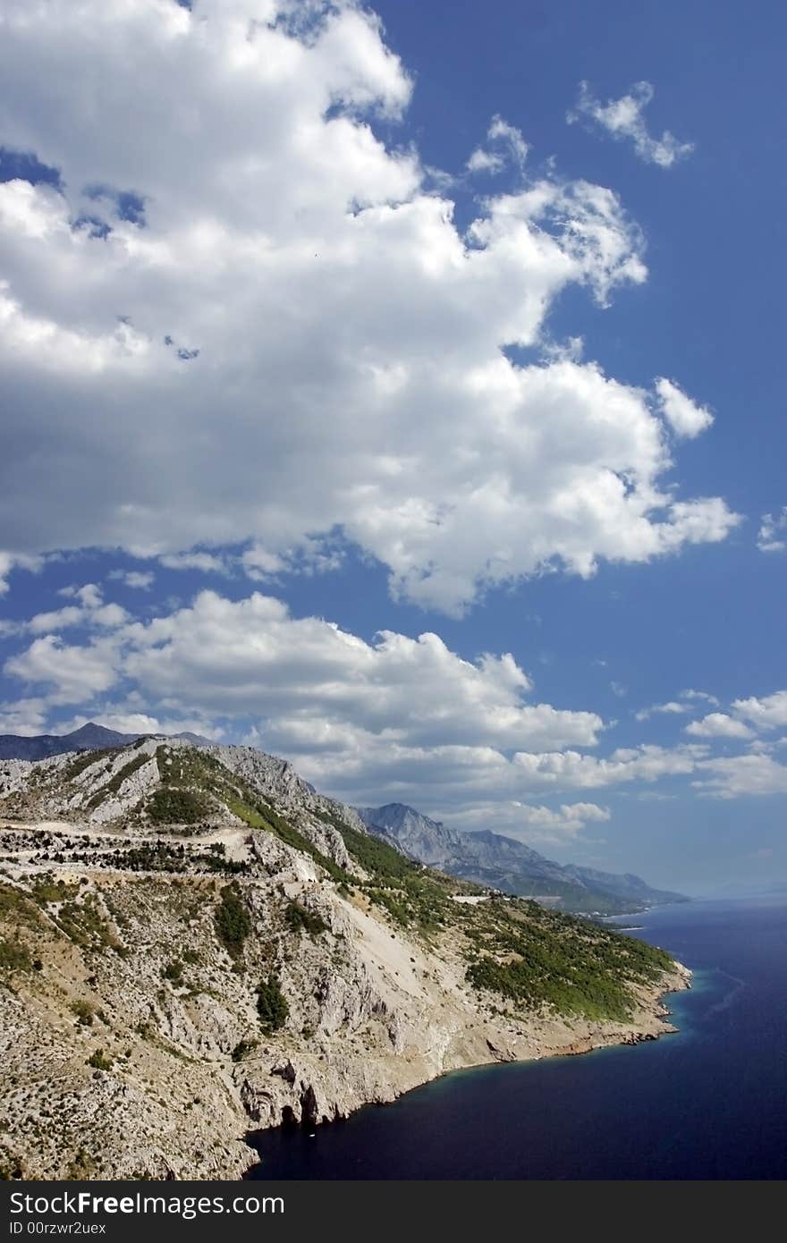 Sea and mountains on the summer. Sea and mountains on the summer.