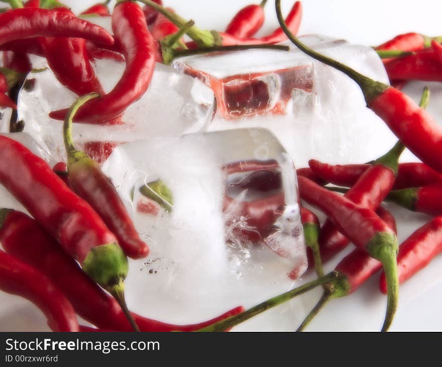 Red Chilies on Ice